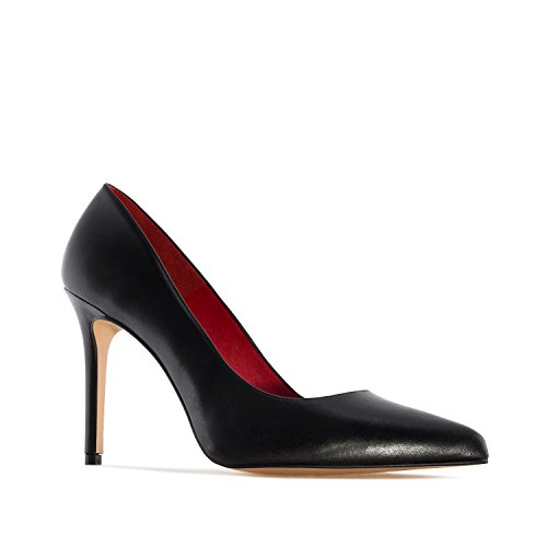Andrés Machado - Zapato de Tacón en Piel Color Negro para Mujeres y Adolescentes - Diana – Stilettos de Punta Fina para Invierno y Verano – Salones en Talla EU 43 Andrés Machado - Zapato de Tacón en Piel Color Negro para Mujeres y Adolescentes - Diana – Stilettos de Punta Fina para Invierno y Verano – Salones en Talla EU 43