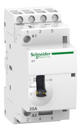 Schneider Electric iCT MAN 25A 4NA 230/240Vca Blanc