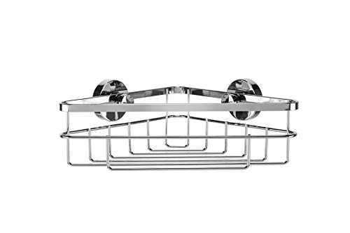 Panier d'angle antirouille à fixation stable Brockham Flexi Fix argenté