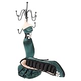 SOESFOUFU Estante para Joyería Figura de Dama y Zapato de Tacón Alto en Verde, Soporte Colgante para Collares y Pulseras, Organizador de Bisutería para Mujer, Adecuado para Decoración del