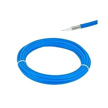 16.4ft/5m RG402 Semi-Flexible RF Coaxial Cable RG402 .141 Cable with FEP Blue Jacket