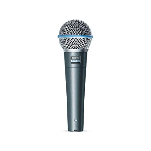 Shure BETA 58A Vocal Microphone - Single Element Supercardioid Dynamic Mic for Stage and Studio, includes A25D Adjustable Stand Adapter, 5/8 inches to 3/8 inches (Euro) Thread Adapter and Storage Bag Cover