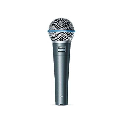 Shure BETA 58A Vocal Microphone – Single Element Supercardioid Dynamic Mic for Stage and Studio, Includes A25D Adjustable Stand Adapter, 5/8” to 3/8” (Euro) Thread Adapter and Storage Bag
