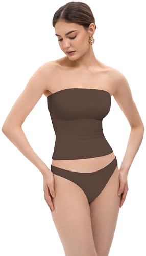 Image of MIRITY Y2K Sexy Double Lined Tube Top for Women - Basic Summer Going Out Tank Tops