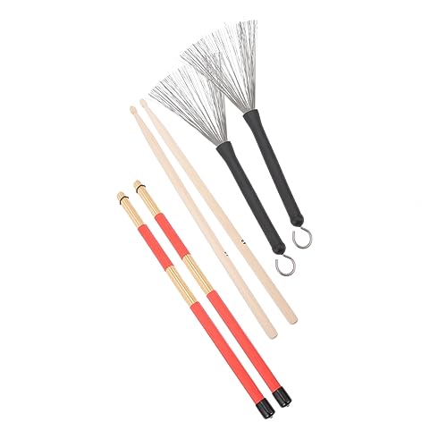 Set de accesorios para batería y escobillas para músicos para práctica y conciertos con rendimiento mejorado miniatura 1