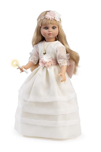 Muñecas Berbesa Muñeca de comunión Fany habladora con Vela Rubia, Vestido beig Lazada Rosa