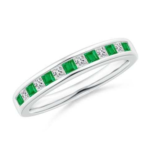 Bague demi-éternité zircon et émeraude pour illuminer vos tenues de soirée et du quotidien