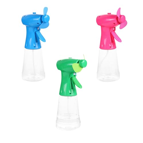 3 Pc Handventilator Mit Wasserkühlung Handventilator Wassersprüher Tragbarer Handventilator Mit Wassernebel Reiseventilatoren Mit Transparentem Wassertank Batteriebetrieben Kühlender Nebelventila