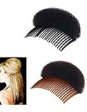 2Pices(1Black+1Brown)Bump It Up Volume hair styling Insert Tool Hair Bun Accessories Comb for Women Lady Girl