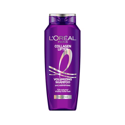 Image of L'Oreal Paris Collagen Lifter Volumizing Shampoo with Collagen Peptides for thin, flat hair, gives instant volume lift & thicker, fuller hair, 200ml