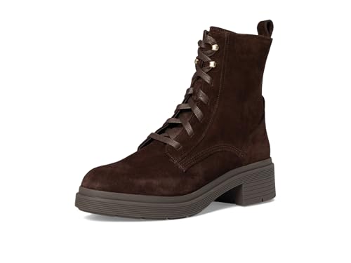 Cole Haan Cole Haan Women's Cherise Lace-Up Lug Boots, Dark Chocolate Suede Water Proof, 9.5-B US