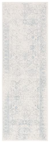 Safavieh Distressed Rug for Living Room Dining Room, Bedroom - Adirondack Collection, Short Pile, in Ivory and Slate, 122 X 169 cm - Image 4