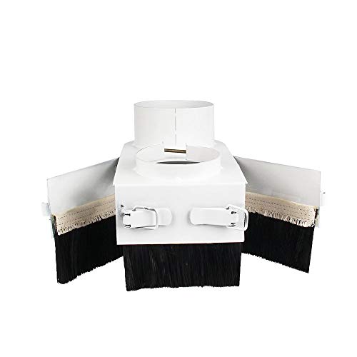 ELEOPTION Upgraded Spindle Dust Shoe Cover Cleaner Brush Vacuum Cleaner With 2 Sides Door Opening for CNC Router Spindle Motor Engraving Milling Machine (Diameter-80MM)