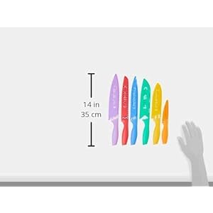 Cuisinart C55-12PR1 12-Piece Printed Color Knife Set with Blade Guards, Multicolored Cuisinart C55 12PR1 12 Piece Printed Color Knife Set with Blade Guards Multicolored