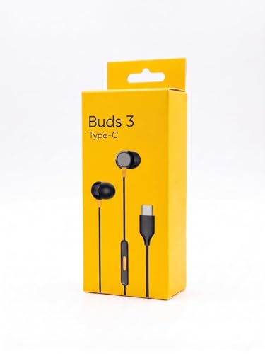 Image of Type-C Wired in-Ear Headphones Compatible with (Realme) GT Neo 6, 12x, 11 Pro+, Narzo 70 /60 Series, High-Bass Earphones with Mic & DAC Support, Replacement for USB-C Wired Buds, 1 Year Warranty