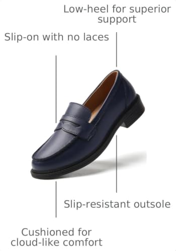 Image of Penny Loafers for Women Non Slip Work Shoes for Women's Loafers & Slip-Ons Ladies Business Casual Shoes Driving Flats