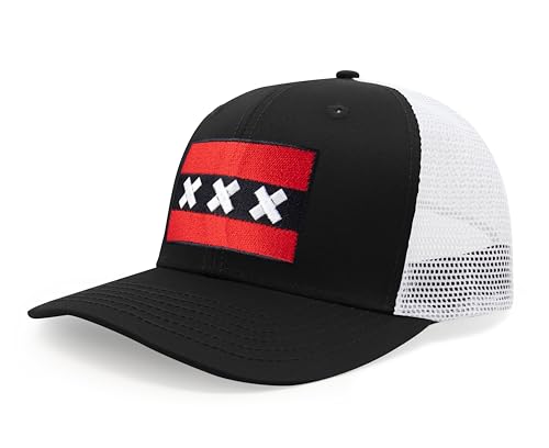 Image of International Tie City Hat for Men and Women, Adjustable Snapback Trucker Baseball Cap with Embroidered Patch