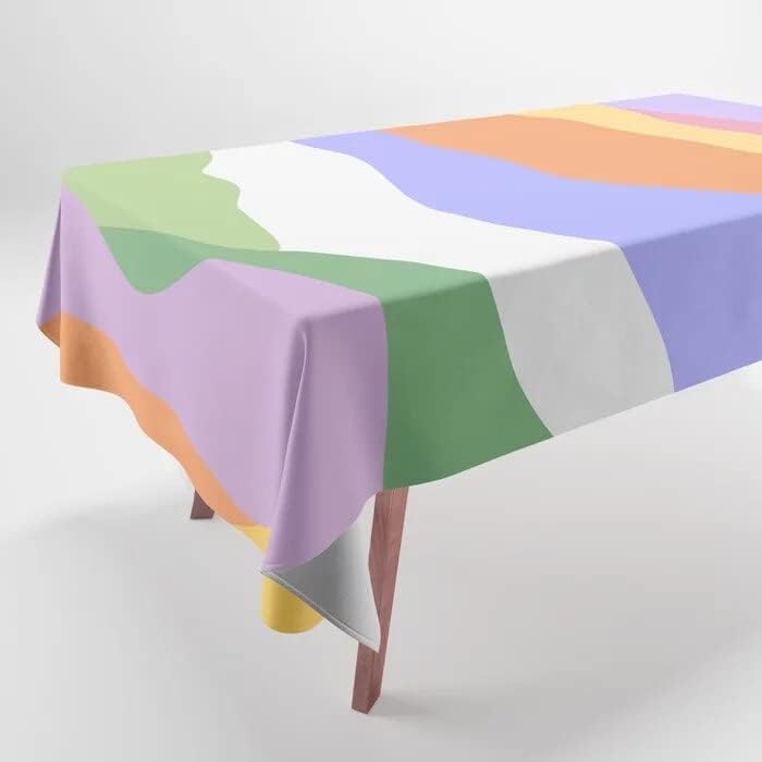 NUER Mantel rectangular con patrón de mosaico mantel de decoración del hogar mantel práctico para exteriores mantel A11 551 x 630in