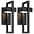 LamQee Outdoor Wall Lights Modern Exterior Lighting Fixtures, 3000K Integrated LED Outdoor Wall Sconce Lighting 2 Packs, Matte Black Outside Wall Mount Lights for House Front Door Porch Garage Patio
