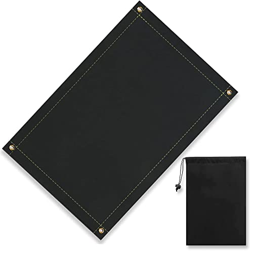 CARBABY �X�p�b�^�V�[�g �h�΃V�[�g �����Α�V�[�g ��R�V�[�g �y�O���� �ω� �h�� �Ő��ی� �o�[�x�L���[�p�i �L�����v BBQ���K�� ���[�ܕt�� 100×55cm (�u���b�N)