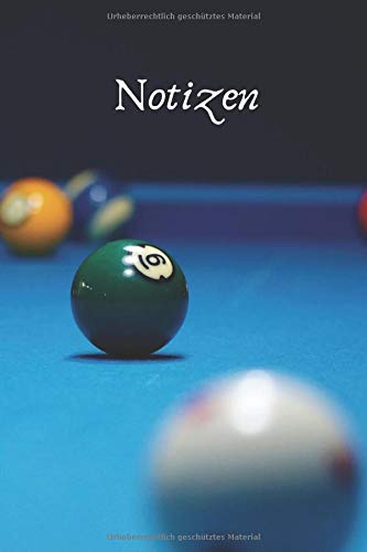 Billard Notizbuch (German Edition)