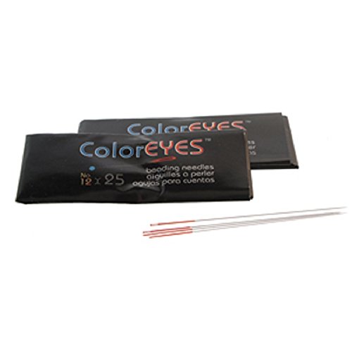BeadSmith ColorEyes Beading Needles-25 Pieces (Size 12)
