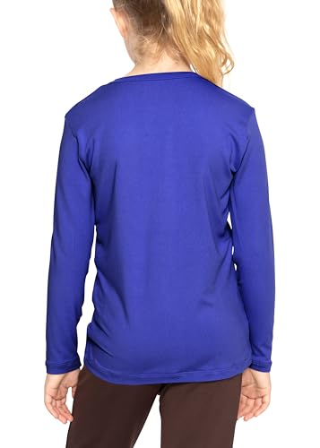 Image of Shirts for Girls Long Sleeve Crew Neck Top, Hoodie or 3 /4 Sleeve Soft Stretch Kids Lightweight Size 2-16