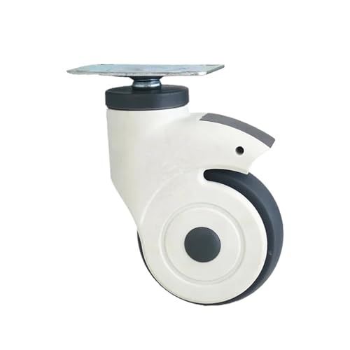 Chariot de livraison d'instruments médicaux plats 10 cm (4 pouces) avec roulettes silencieuses entièrement en plastique TPR(Universal)