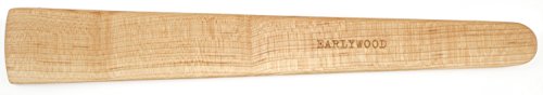 13 in Handmade Kitchen Cooking Utensil, Thin Dark Wood Saute Spatula, Multipurpose Flat