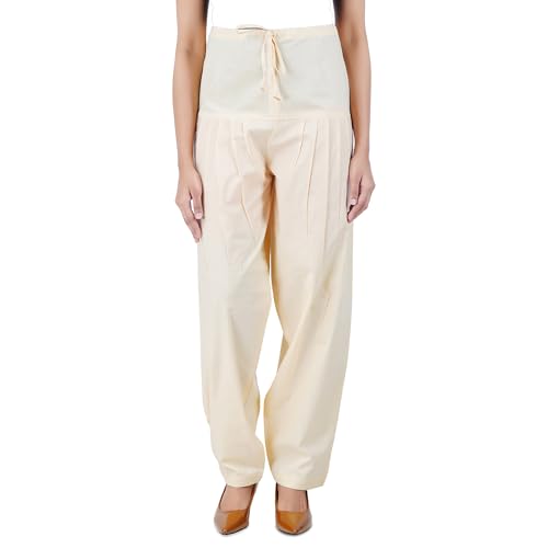 Image of Happy Bunny Salwar Pant for Women, Fine Cotton Ethnic Trousers with Drawstring Waist, Comfortable Daily, Office & Casual Wear Bottoms