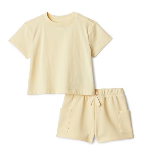 Image of Amazon Essentials x Sofia Grainge Babies, Toddlers, and Boys' T-Shirt and Short Play Set, Multipacks