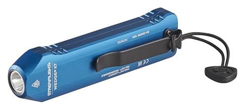 Image of Streamlight 88825 Wedge XT 500-Lumen 1,900-Candela Flat Everyday Carry Flashlight, Includes USB-Cable and Pocket Lanyard, Blue C.O.P.S. Edition