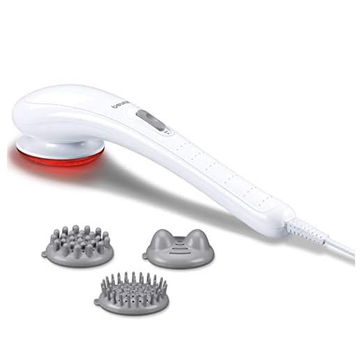 Beurer MG21 - Aparato de Masaje con infrarrojos, intensidad graduable, 3 cabezales distintos, color blanco