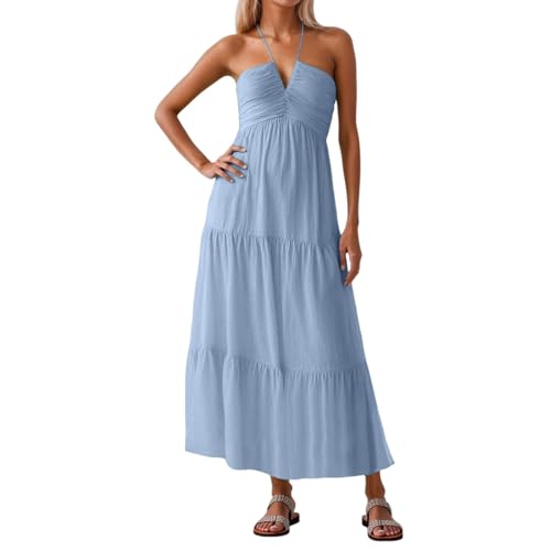 Robe de plage bohème pour femme : style trapèze d'été chic et dos nu
