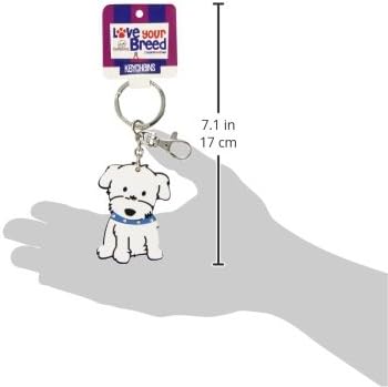 FouFou Dog Love Your Breed Acrylic Keychain, Mediumaltese