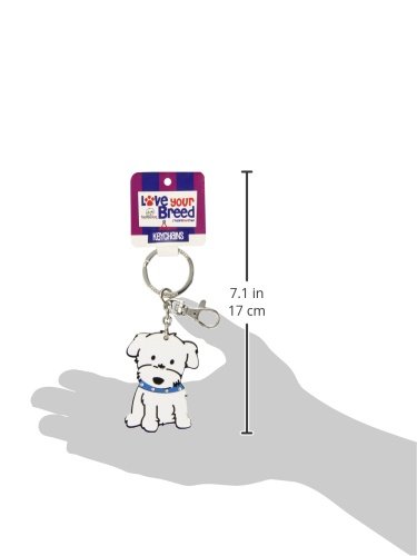 FouFou Dog Love Your Breed Acrylic Keychain, Mediumaltese