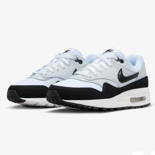 NIKE Air Max 1 Big Kids' Shoes (DZ3307-106,White/Black-Pure Platinum) Size 1.52