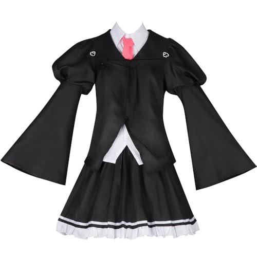 Disfraz cosplay de uniforme escolar negro para niña miniatura 1