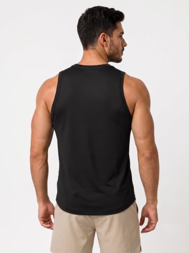 Image of CHKOKKO Men's Workout Gym T-Shirt Lightweight Sleeveless T-Shirt