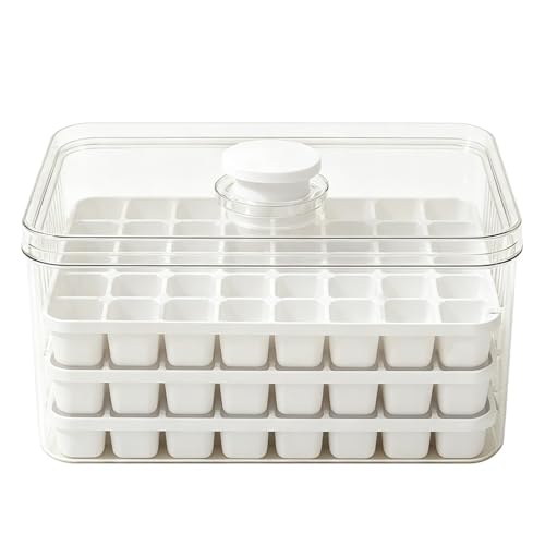 Ice Cube Maker, Multi Layer Ice Mold, 96 Grid Storage Bin with Lid, Easy Release Freezer Tray System, Ideal for Home Kitchen Apa