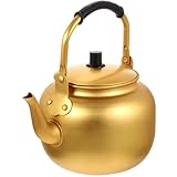DOITOOL 2 Quart Stainless Steel Tea Kettle Stovetop, Teapot for Stovetop with Ergonomic Handle, Golden Tea Pot Korean Kettle for Coffee Hot Hot Water Boiler for Induction Gas