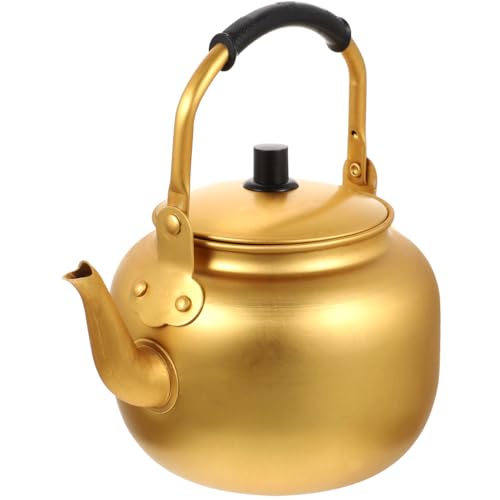 DOITOOL 2 Quart Stainless Steel Tea Kettle Stovetop, Teapot for Stovetop with Ergonomic Handle, Golden Tea Pot Korean Kettle for Coffee Hot Hot Water Boiler for Induction Gas