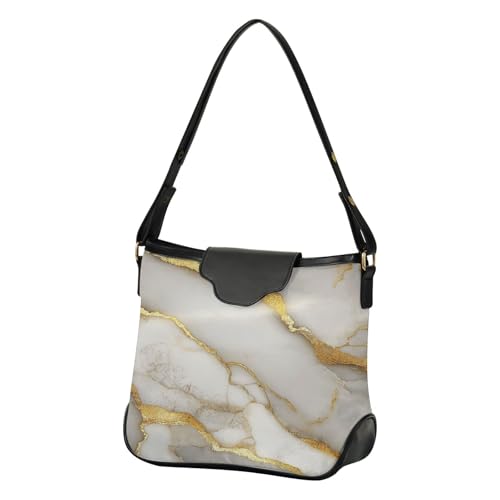 Sac à bandoulière blanc motif marbre pour femme avec bretelles détachables