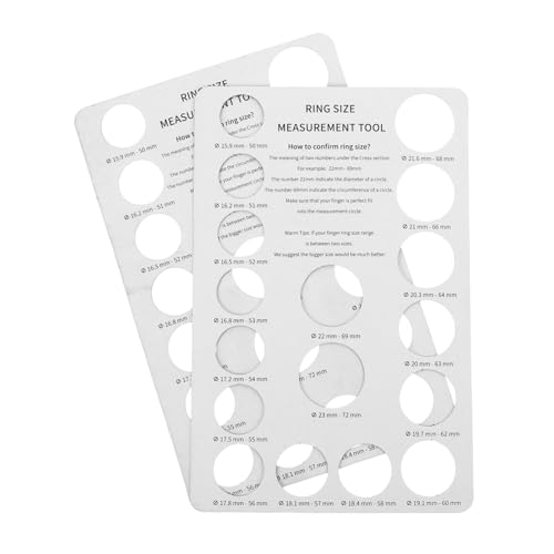 CIMAXIC 2 Pcs Ring Measuring Tool Ring Measuring Gauge Ring Finger Measuring Tool Finger Size Measuring Tool Ring Sizer Gauge Ring Sizing Tool Ring Sizer for Women Paper White