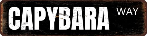 Capybara Way Aluminum Metal Sign 6 X 16 Inch Wall Decor,Indoor/Outdoor use