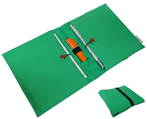 Tiptoi Tasche - Platz für Tiptoi Stift und bis zu 4 Tiptoi Bücher - 100% Baumwolle - Ideal als Tiptoi Starterset Tiptoi - Tiptoi Hülle Aufbewahrung Tiptoi unterwegs - tiptoi zubehör tip toi (GRÜN) Cover