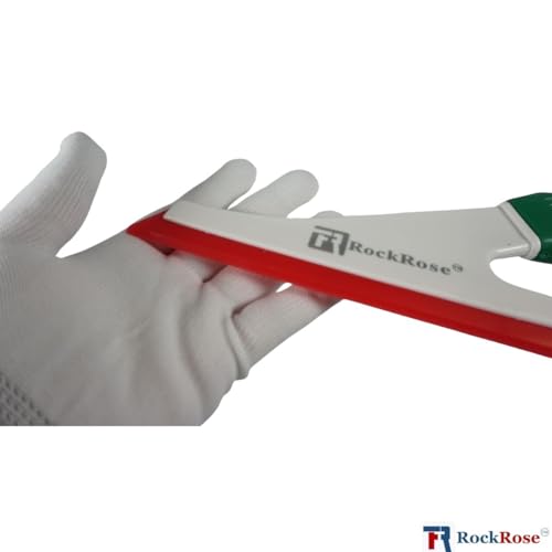 Image of RockRose Doctor Stroke Squeegee - Professional Window Tinting Squeegee & Vinyl Wrap Applicator, Heavy-Duty Rubber Scraper for Auto Glass & Flat Glass Tint Red 2PCS