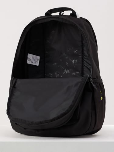 Image of Wildcraft Wiki 1 30L Laptop Backpack for Men & Women | Fits 15.6 inch Laptop | Padded Shoulder Straps, Multi Compartments, Anti-Theft Zippers | School & College Bag | Jacquard Pattern Black