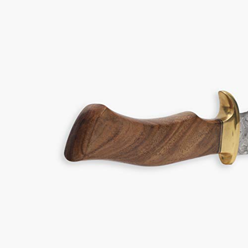 Foto von Hobby Hut HH-337, Damaststahl-Jagdmesser mit Scheide, Messer mit Fester Klinge