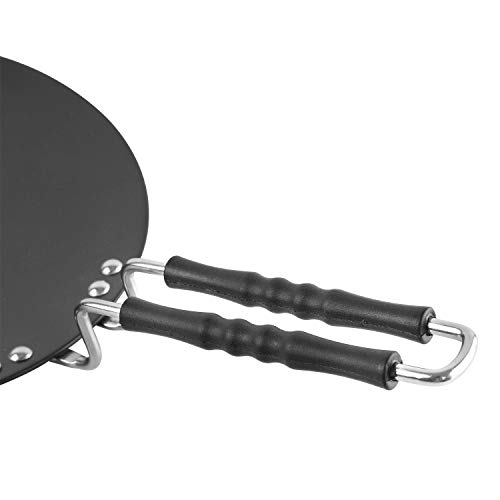 Image of CELLO Hard Anodized Aluminium Tawa for Roti and Dosa 28 CM, 3MM Thickness Black | Even Heat Distribution, Gas & Stove Compatible, Bakelite Handle, Non-Stick Concave Tawa for Chapati Paratha Chilla